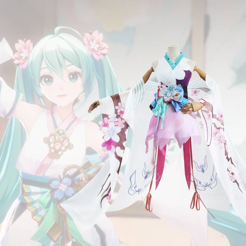Onmyoji Hatsune Miku Cosplay Costume Cos Outfit Dress Polyester Women Games