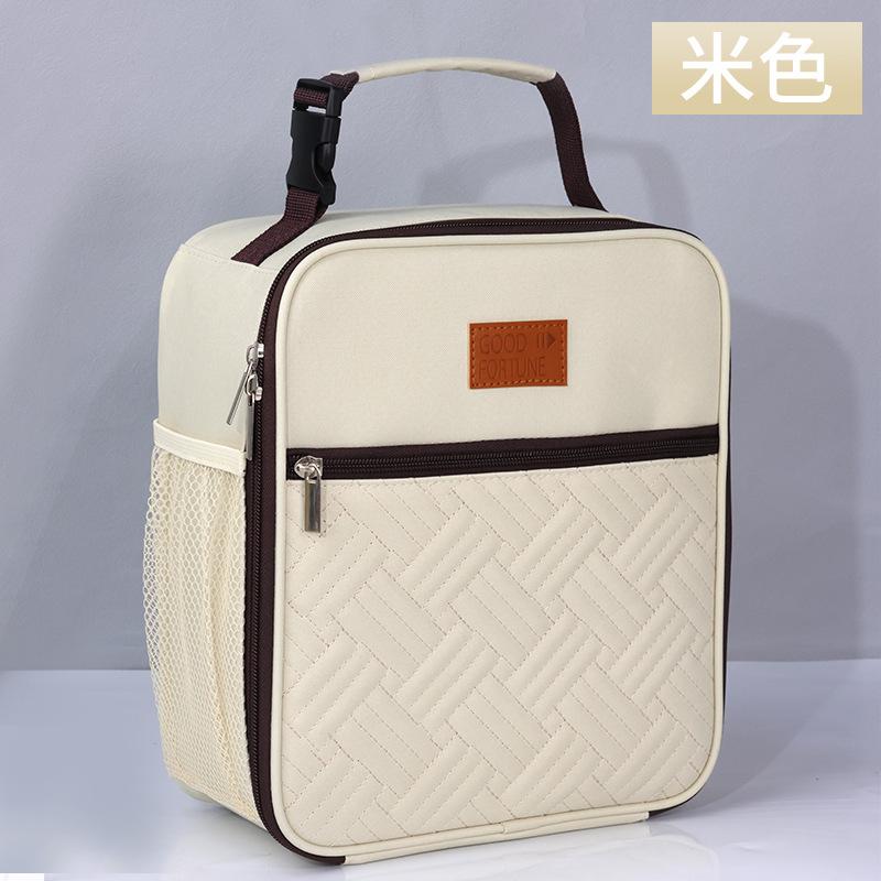 Cross Border Plaid Picnic Bag PEVA Waterproof Insulation Large Capacity Insulated Lunch Box Handheld Bento