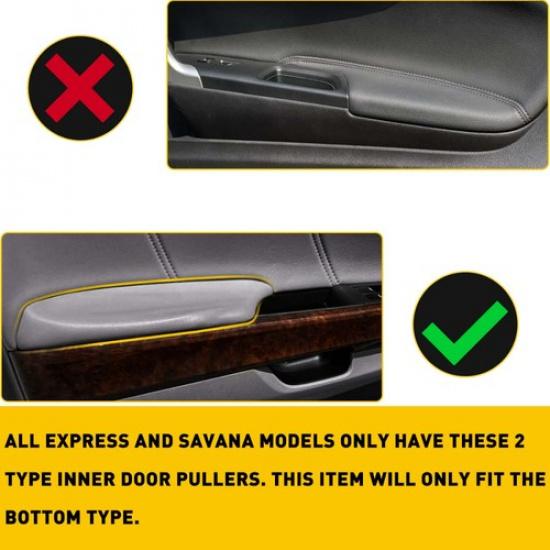 2Pc For 2008-2012 Honda Accord Door Armrest Replacement Cover Leather GRAY LH RH