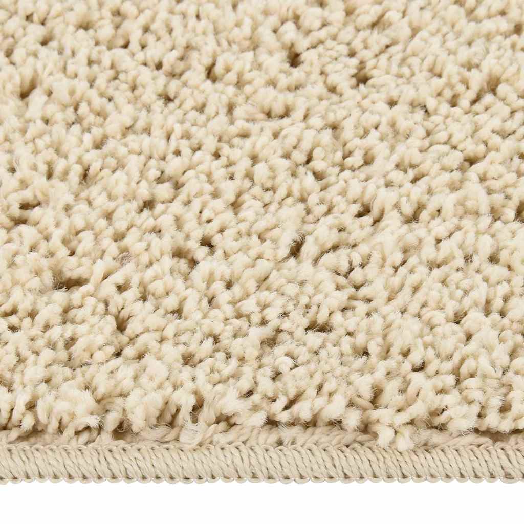 vidaXL Shaggy-Teppich Creme 120x170 Cm Rutschfest