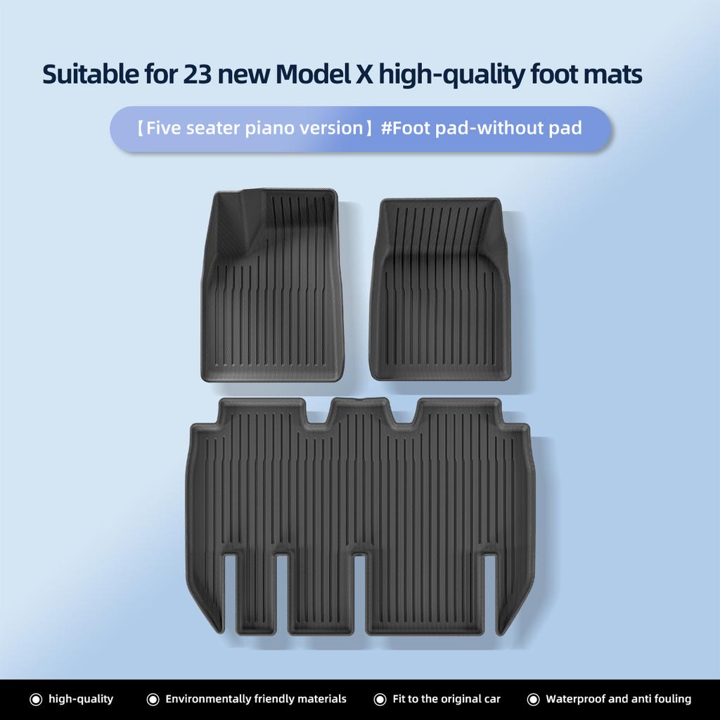 for Tesla Model X 2025 2025 TPE 3D Car Floor Mats Cargo Liner Trunk Pad Waterproof Protective Left Rudder