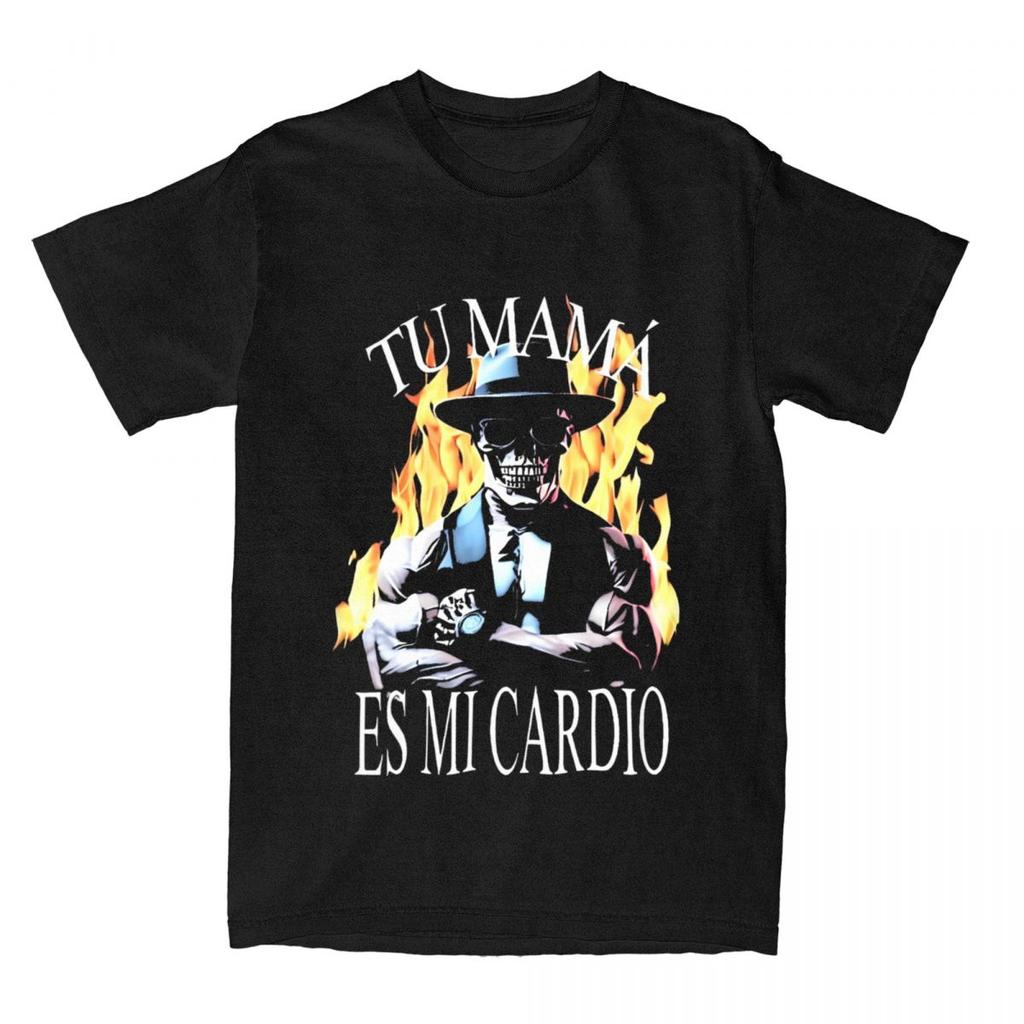 Calacas Chidas Gym T-Shirt TU MAMA ES MI CARDIO Trending T-Shirts Streetwear Tshirt Summer Cotton Comfortable Plus Size Tees