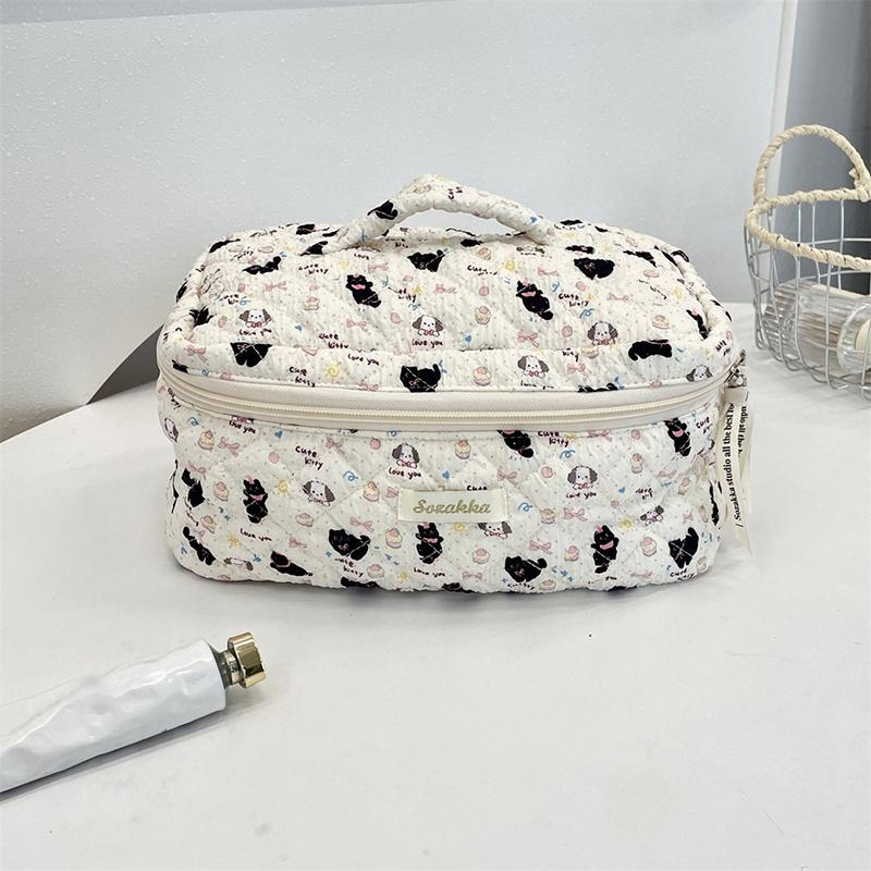

Мультяшная Милая Портативная Женская Косметичка Большой Вместимости Сумка для Хранения Косметики и Губной Помады Портативная Дорожная Туалетная Сумка Клатч для Поездок