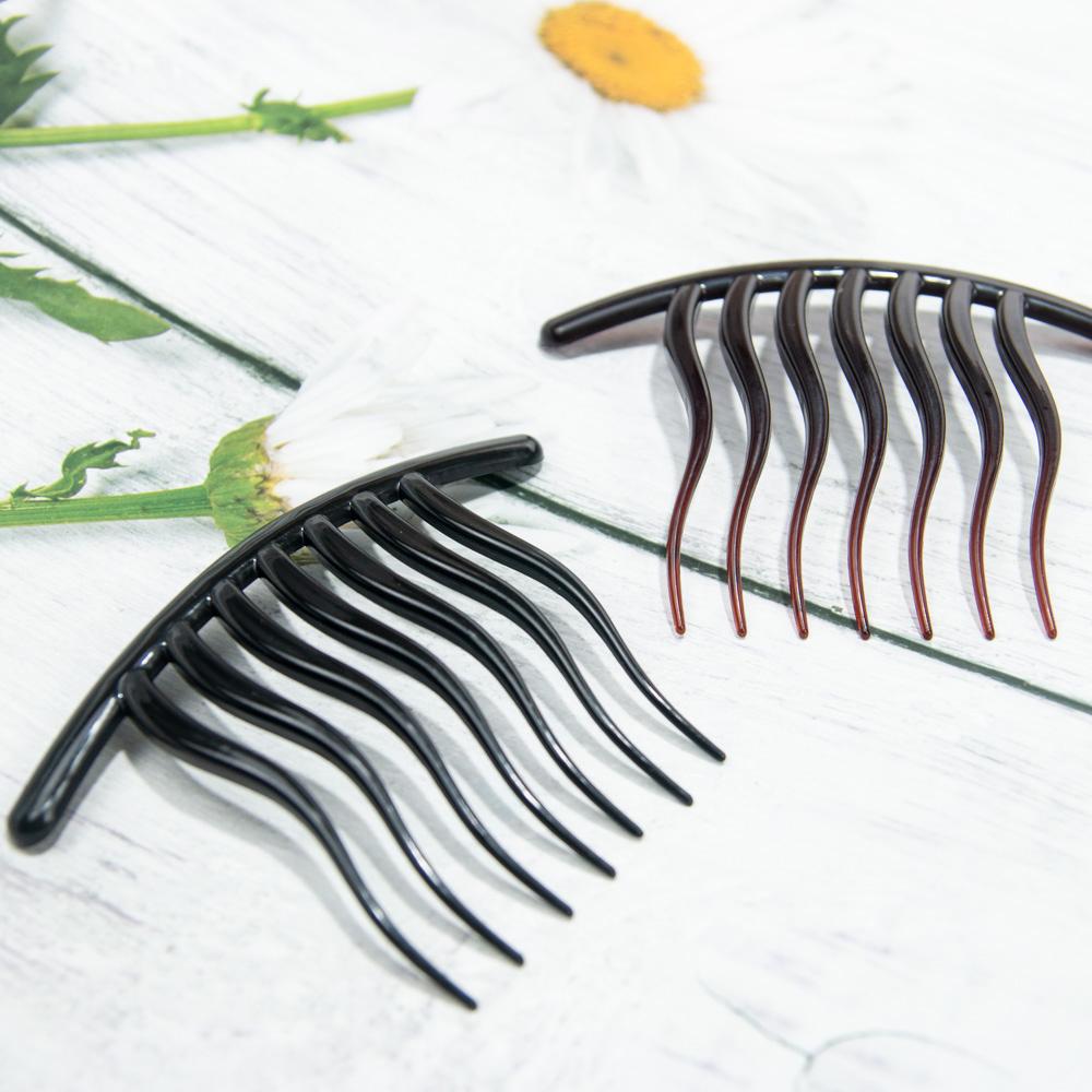 Simple Black Hair Comb Clip Volume Inserts Hair Comb Clip Hairpins Women Girls Hair Fork Hair Styling Tools Hair Accessories