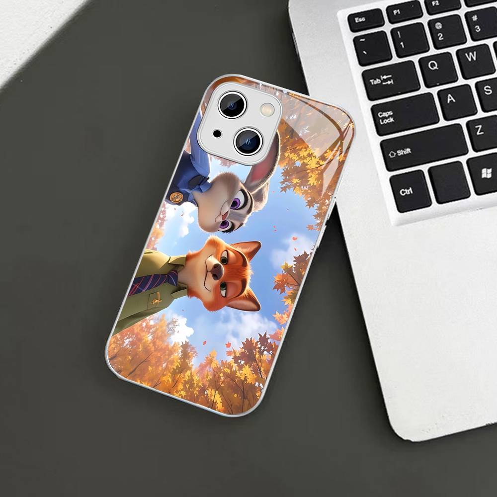

Z-ZootopiaS 2 1 Movie Tempered Glass For Iphone 14 13 12 11 Pro Mini XS MAX 14Plus X XS XR Cover iphone 11pro max