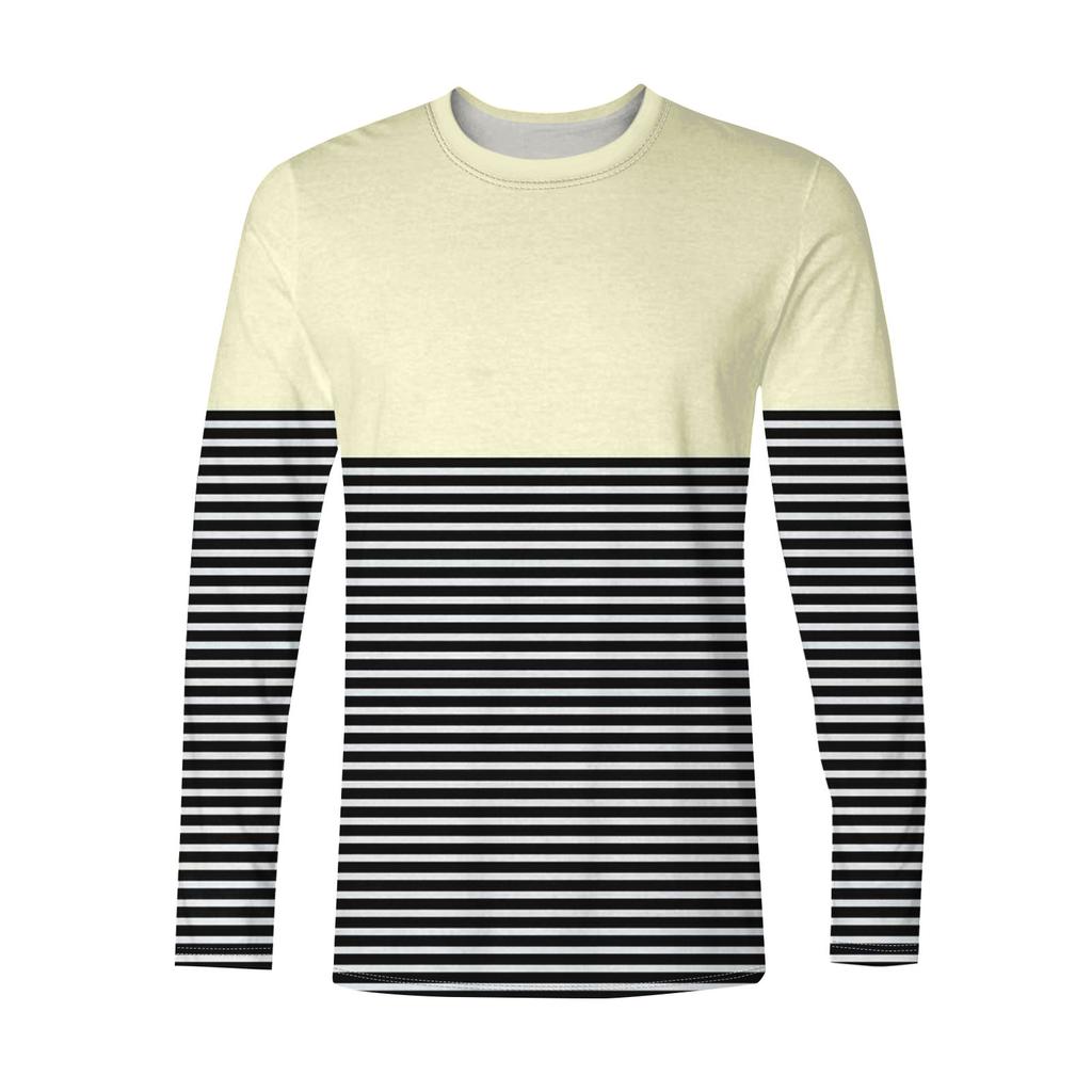 Men's T Shirt O-Neck Clothing Apparel Outdoor Long Sleeve Print Fashion Designer Vintage