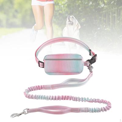 Dog Leash with Pouch Hands Free Jogging Pet Supplies Reflective Stitch