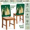 2/4/6pcs/set 45x55cm Green Christmas Tree Chair Cover Table Decoration Dining Seat Chair Covers Dining Room Bar Party Banquate
