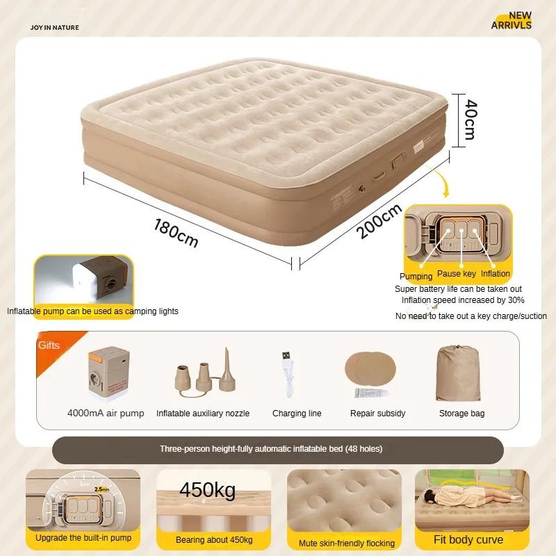 Glamping Mats Enlarged Outdoor Inflatable Mattress Interior Air Mattress Portable Floor Inflatable Mattres with Air Pump
