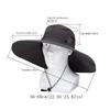 Wide Brim Women Beach Hat Polyester Hat for Men Summer Foldable Men's Bucket Hat  Fishing