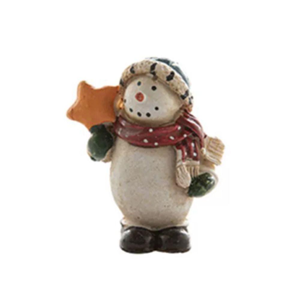 Painted Desktop Ornament Creative Mini Snowman Toy Christmas Snowman Ornament Xmas Decoration