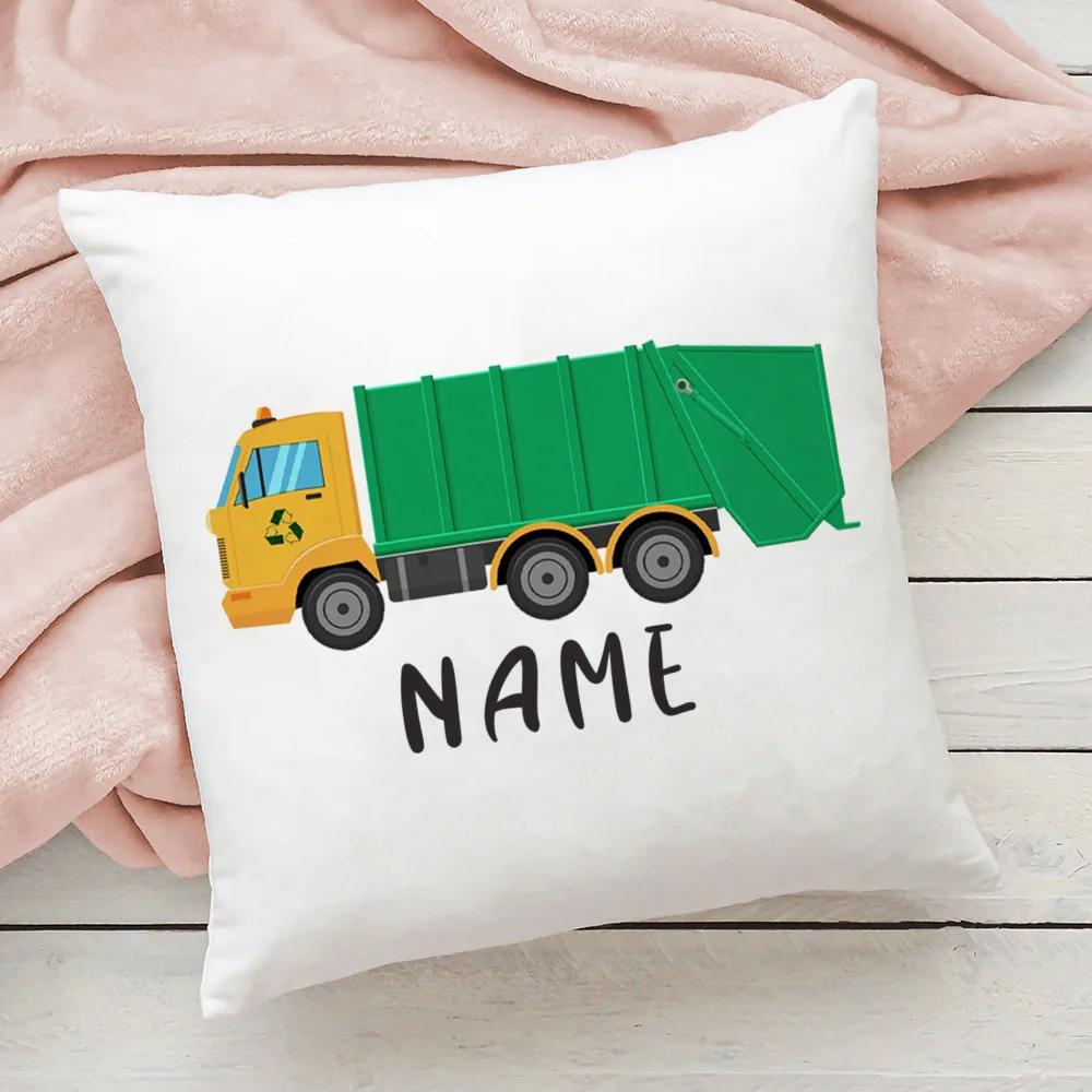 

Персонализированная наволочка Пожарная машина с именем Наволочка для защиты от пыли Детская наволочка для декора спальни Лучшие подарки на день рождения для детей 30x30cm