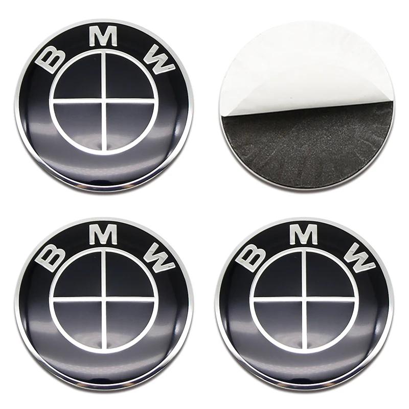 For BMW M E46 E90 E60 4Pcs Classic Blue White Car Wheel Center Hub Cap Sticker Emblem Badge Decal For BMW E46 E90 F10 F30 G20 50th Anniversary CX9