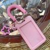 2 Pack Plastic Sliding Card Holders with Cute Star Charms, Muted Colors for Bus Cards, Campus Cards and Work ID Badges