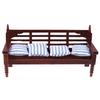1:12 Dollhouse Miniature Sofa With 4 Pillows Toy Wood Dollhouse Furniture