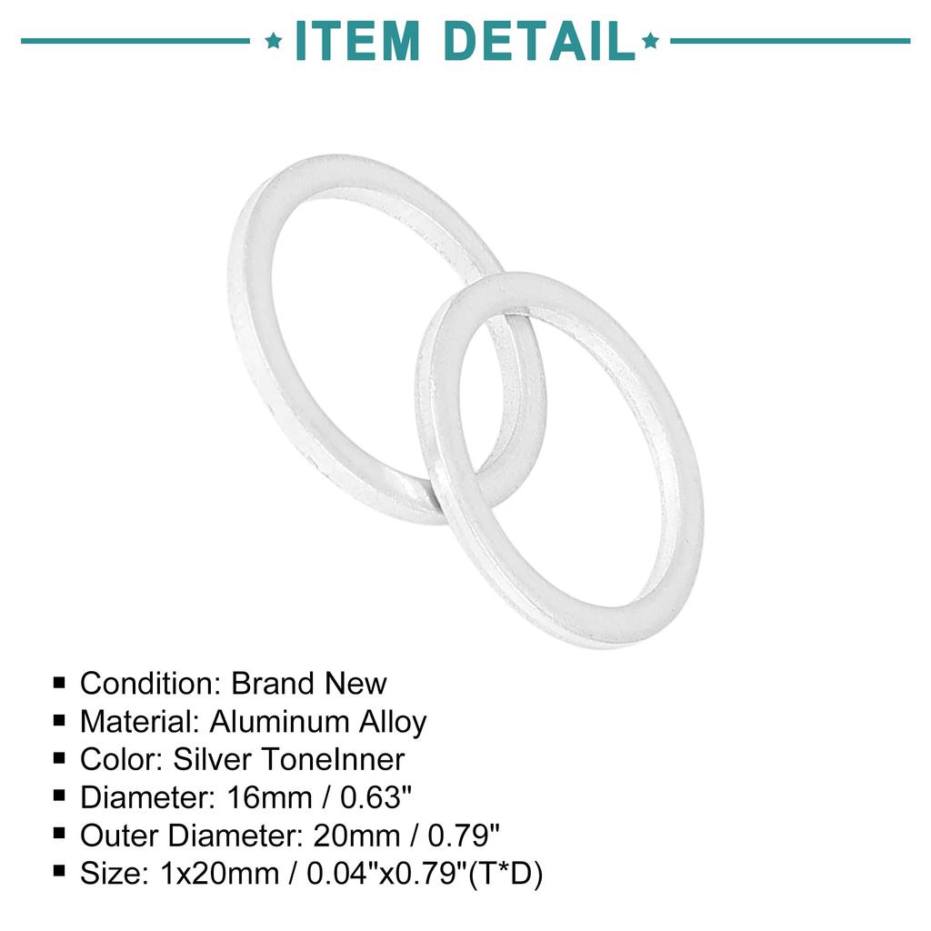 ACROPIX Bil Dreneringsplugg Pakning for M16 BMW 540i 10 stk Sølvfarget