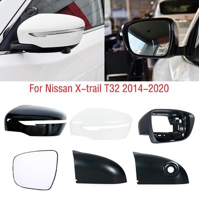 For Nissan X-Trail Xtrail T32 2014 2015 2016 2017 2018   Side Mirror Lower Cover Cap Frame Rearview Mirror Lens Glass