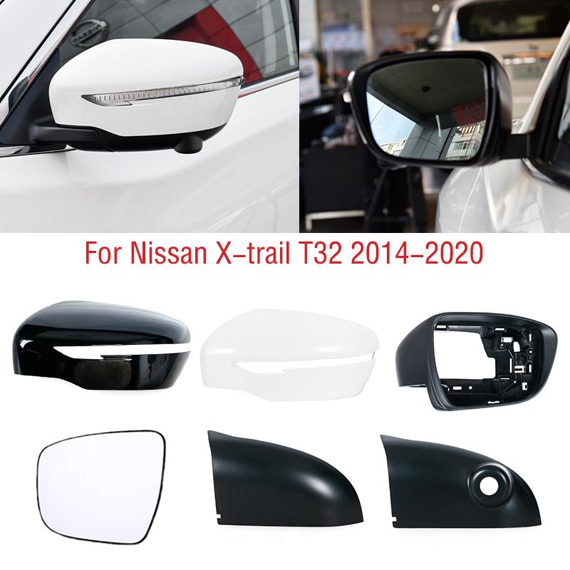 For Nissan X-Trail Xtrail T32 2014 2015 2016 2017 2018 Side Mirror Lower Cover Cap Frame Rearview Mirror Lens Glass