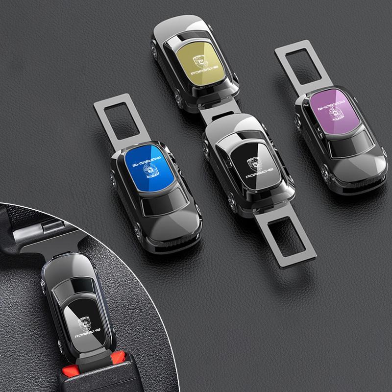 1PC Car Seat Belt Buckles Safety Belts Extender Plug Accessory For Porsche 911 Cayenne Carrera-GT 928 Panamera Boxster Macan 918