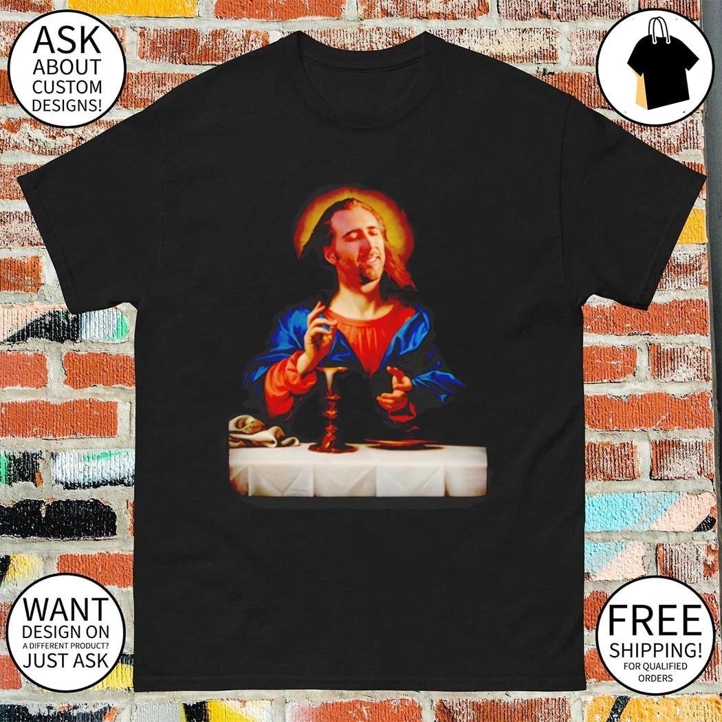 Nic Jesus Nicolas Cage meme T-Shirt Size S-4XL M