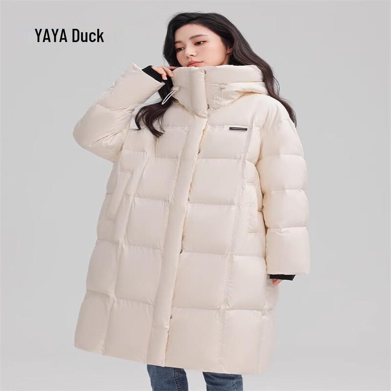 YAYA Women's 2024 Long Hooded Down Jacket