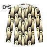 Men Tops Halloween 3D Print Round Neck Long Sleeve Tee Top Casual Regular Fit Tee Shirt Casual Street Party Wear