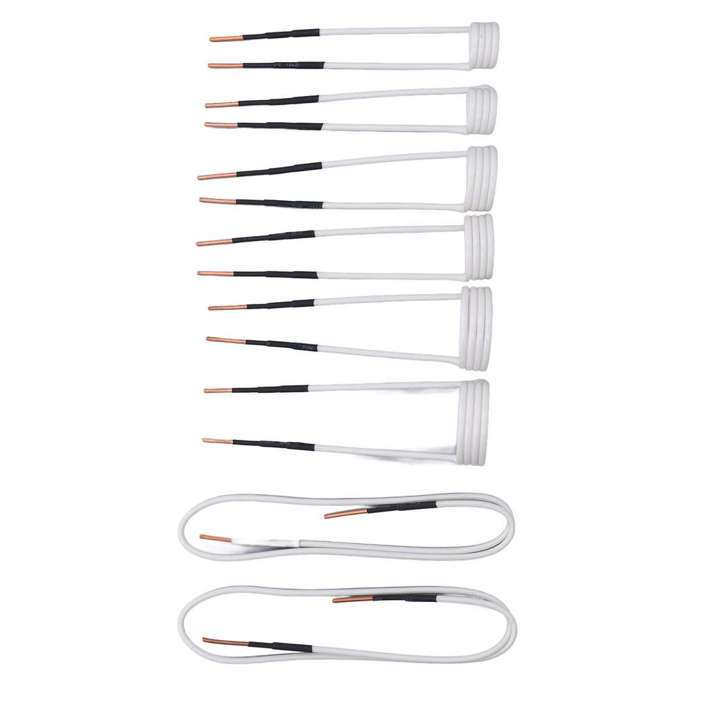 8Pcs Induction Heater Coil 2.5mm Brass Core 4 Types Set Kit for Bolts Nuts Removal