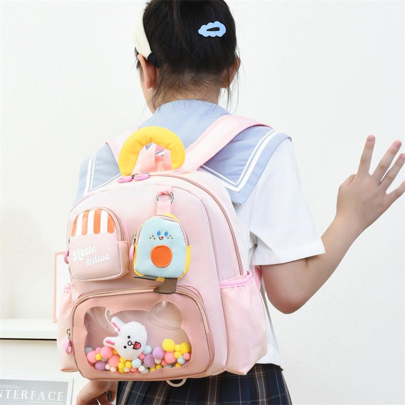 Childrens Oxford Cloth Backpack With Animal Pattern And Padded Shoulder Straps For Kindergarten Students