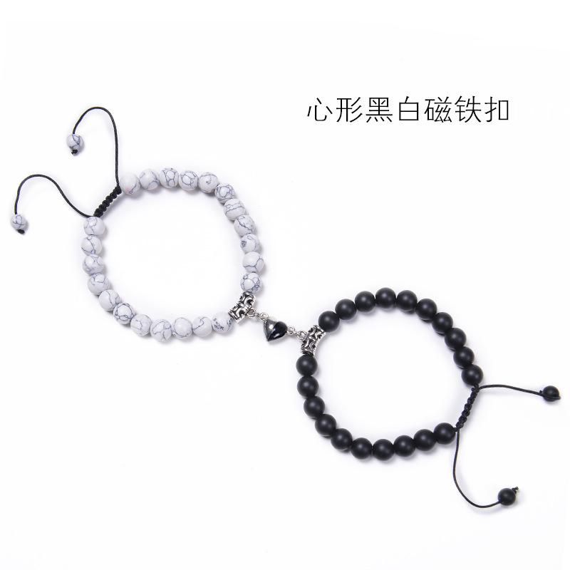 

JYL TS Bracelet Heart Magnetic Couple Beaded Draws True Love & Relationship Bliss Style-4 морилка червоний колір 19