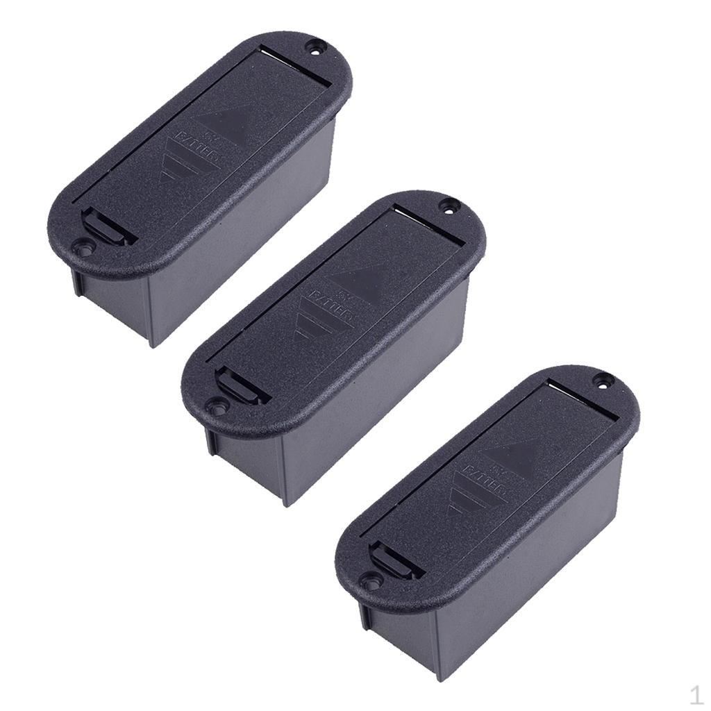 Guitar Bass Pickup Battery Storage Case - Pack of 3