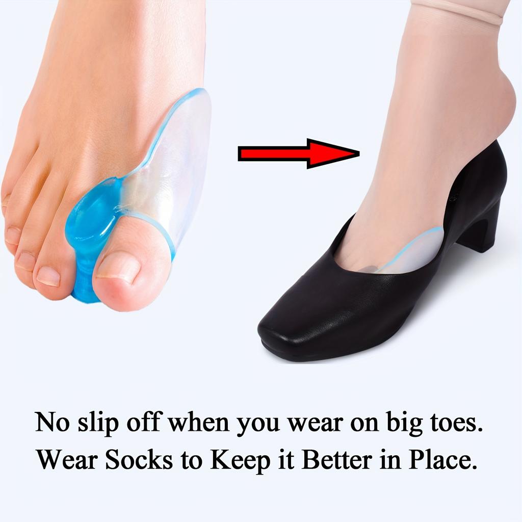 2pcs Soft Big Toe Separators, Ideal for Night And Home Use Foot Care
