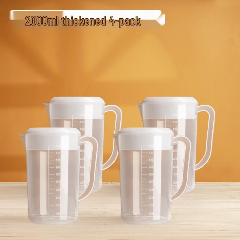 Large Capacity 5L Cold Water Pitcher, High Temperature Resistant, with Measuring Scale – Ideal for Milk Tea Shops and Tea Brewing.