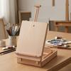 Tabletop Easel with Art Storage Box Wooden Sketchbox Sturdy for Studio