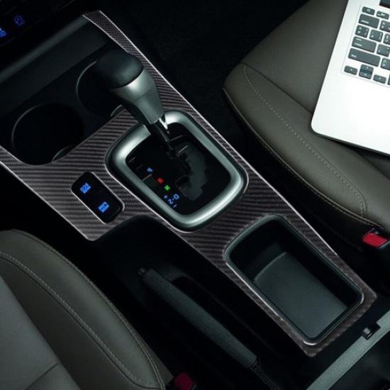 Carbon Fiber Car Console Gear Shift Frame Cover Trim For Toyota Hilux 2015-