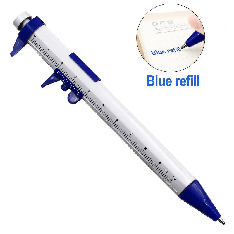 Multi-Purpose 0-100mm Plastic Caliper Ballpoint Pen - Creative Student Gift