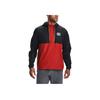 Under Armour Serie Woven Felpa con Cappuccio Mezza Zip Color Block Uomo capispalla Rosso Lucido 1366301-839