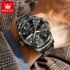 OLEVS Brand Watch Fashionable Three-Dimensional Dial Dual Calendar Quartz Watch Waterproof Men's Watch 5609