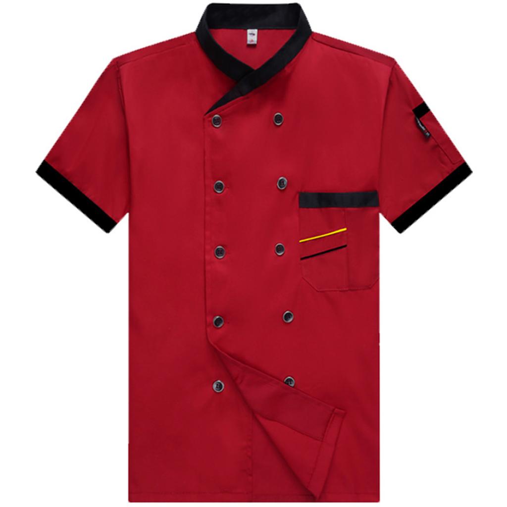 Chef Uniform Sleeved Men's Clothing Catering Work Uniform Back Kitchen Uniform Men's Top
