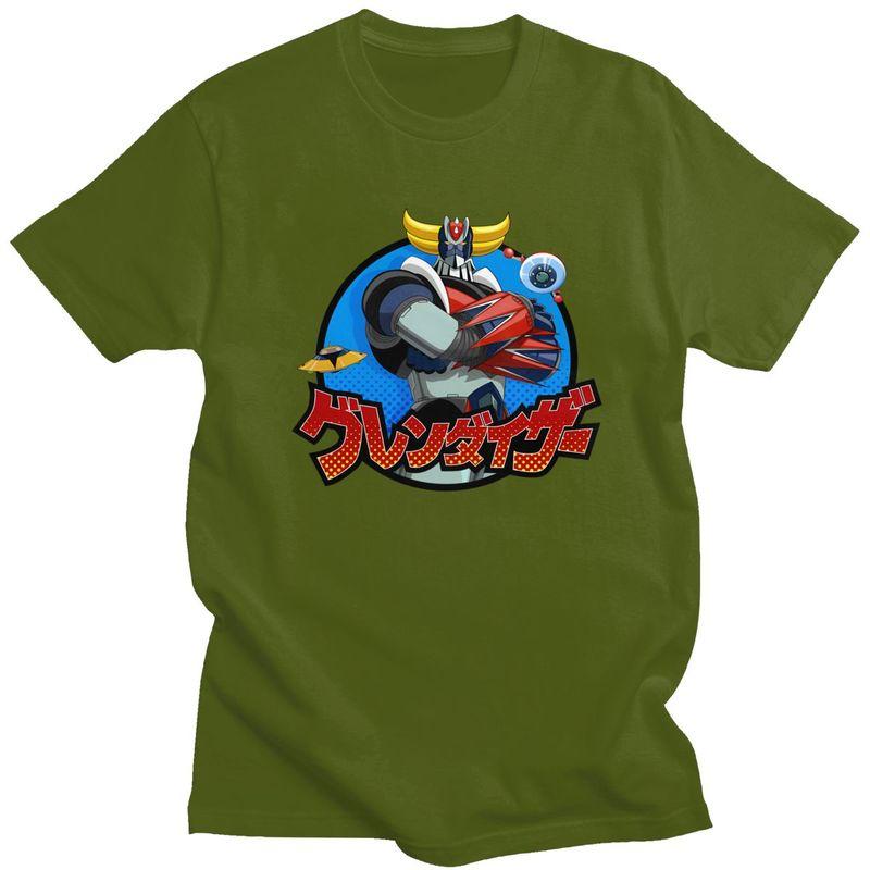 Custom Mens UFO Robot Grendizer T Shirt ShortSleeve Cotton Tshirts Classic Tshirt Leisure Goldorak Tees Slim Fit Clothing