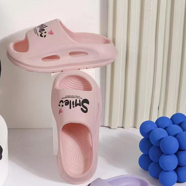 Women Thick-Soled Bathroom Slippers Summer Fashion Sandals Non-Slip Outdoor & Indoor Slides, Casual Beach Shoes