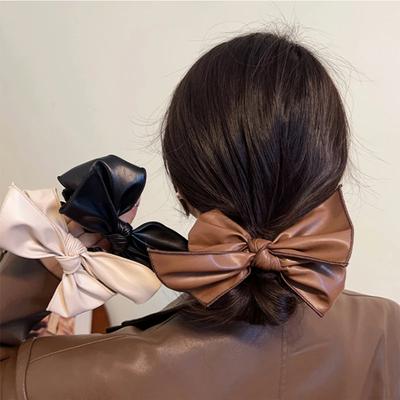 Laço de couro Elásticos para cabelo Acessórios de cabelo da moda Faixa de cabeça elástica Scrunchies Suporte de rabo de cavalo Elásticos para cabelo Corda de cabelo