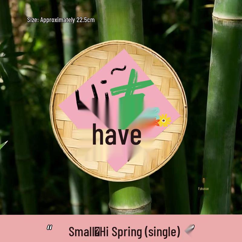 Spring Bamboo Plate Hanging Ornament Set for Teahouse and Homestay Decor & Photography Backgrounds
