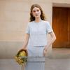 Chic Linen Blend Two-Piece Skirt Set