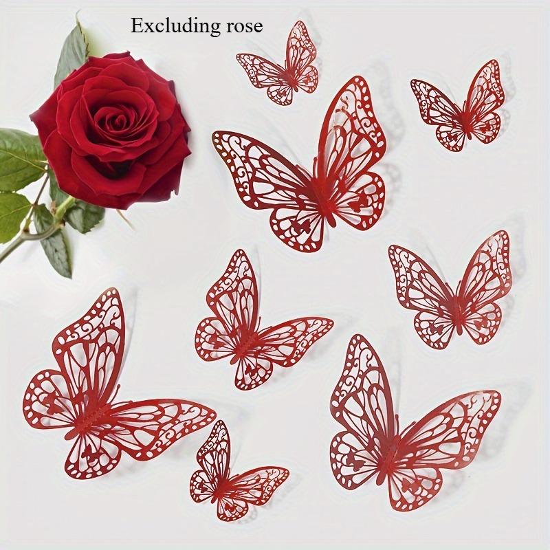 

24pcs Butterfly Decorative Wall Stickers Beautiful 3D Butterfly Wall Stickers Detachable DIY Home Decoration Art Decorative