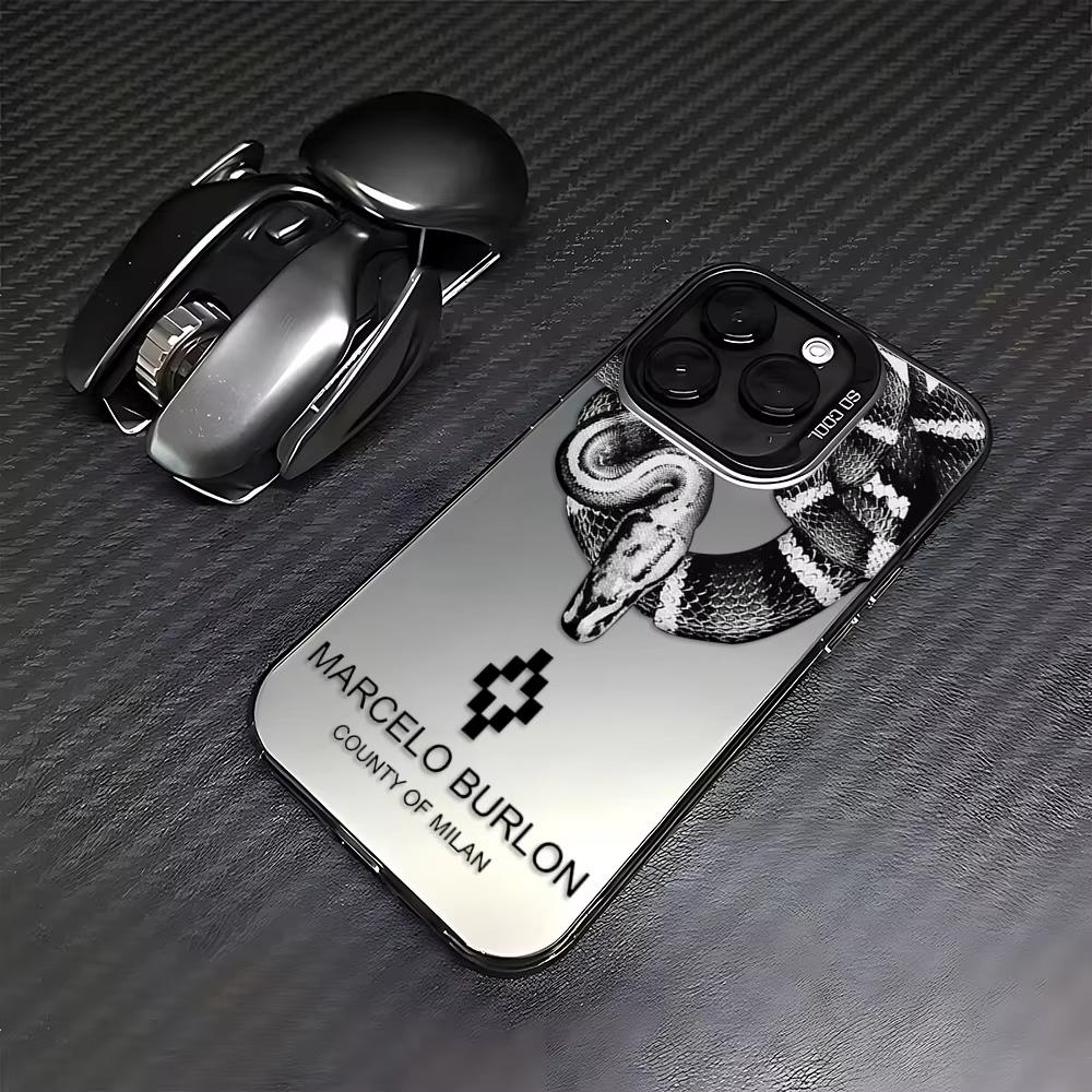 Stylish Marcelo Burlon Designer Hard PC Coque for iPhone 7 8 Plus XR XS 11 12 13 14 15 16 17 Pro Max Phone Case Shell Holster