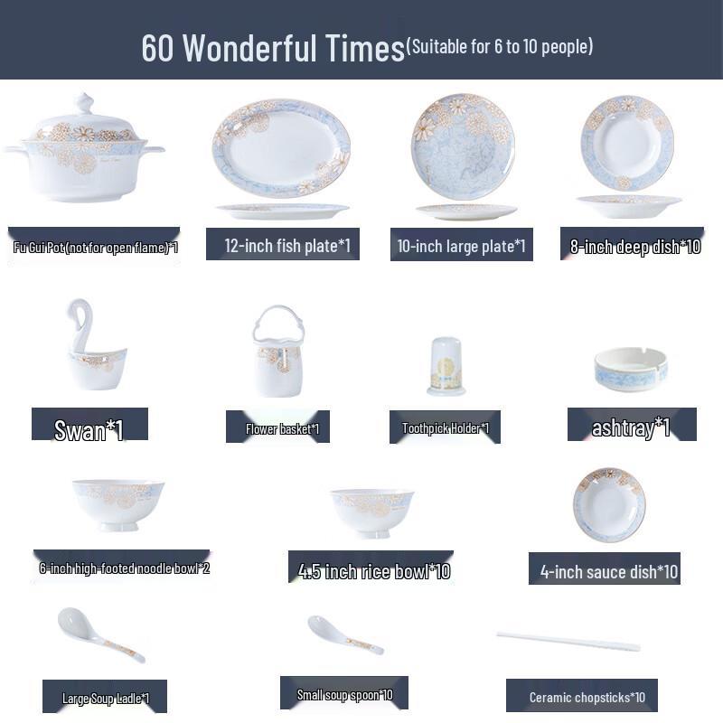 Jingdezhen European Ceramic Dinnerware Set