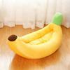 Non-Toxic Banana Pet House Dog Cat Nest Warm Plush Toys Soft Plush Stuffed Cushion Creative Banana Home Living Room Decoration