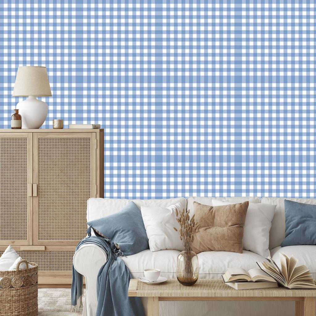 Azure Fabric Pattern Wallpaper for Living Room and Bedroom 50x1000