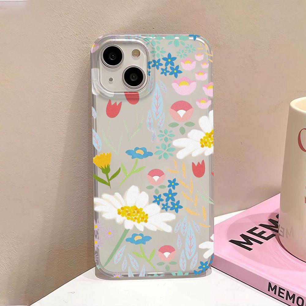 Colorful flowers for iPhone17ProMax mobile phone case 17 Apple 16/15 matte 14 all-inclusive x anti-drop