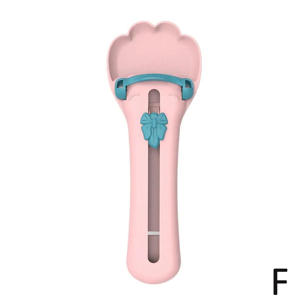 

Ложка для кормления кошек с кнопкой, нажимная, дизайн полоска для кошек, ложка для кормления без остатка, многоцелевая ложка, товары для животных